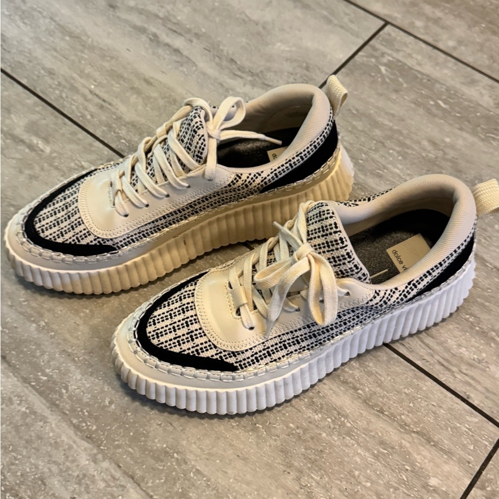 Dolce Vita Black and White Sneakers